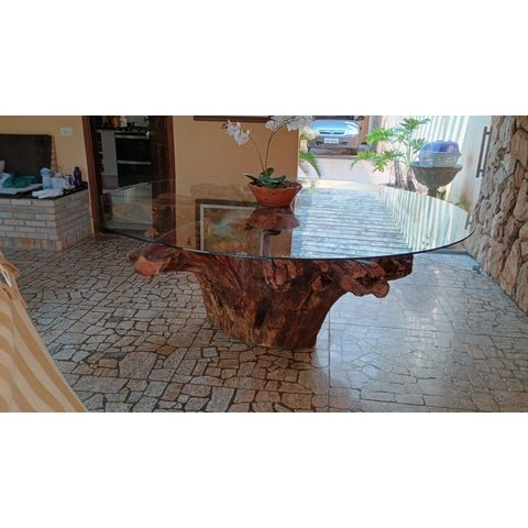 Base para Mesa de Jantar ou Centro em Raiz de Árvore Maciça Orgânica