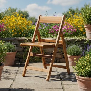 Cadeira para Jardim Dobrável Eucalipto Verniz