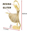 Ver imagem 5 de Enfeite Mesa Bailarina Decoração Estátua Objeto Decorativo Dança Sala Quarto Estatueta - Dourado Gli