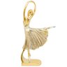 Enfeite Mesa Bailarina Decoração Estátua Objeto Decorativo Dança Sala Quarto Estatueta - Dourado Gli - 2