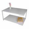 Mesa de Centro Strassis Design Sd-3090 Metal e Mdf Branca - 3