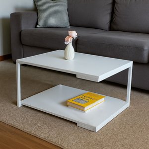 Mesa de Centro Strassis Design Sd-3090 Metal e Mdf Branca