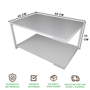 Ver imagem 6 de Mesa de Centro Strassis Design Sd-3090 Metal e Mdf Branca
