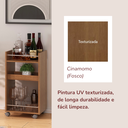 Ver imagem 4 de Carrinho Bar 3 Prateleiras e Rodizios 74x40 Cm 4628 Cinamomo Arly