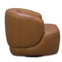 Ver imagem 7 de Poltrona Decorativa Giratória Orgânica para Sala Living Begur L06 Couro Caramelo - Lyam Decor