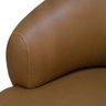 Poltrona Decorativa Giratória Orgânica para Sala Living Begur L06 Couro Caramelo - Lyam Decor - 10