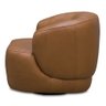Poltrona Decorativa Giratória Orgânica para Sala Living Begur L06 Couro Caramelo - Lyam Decor - 8