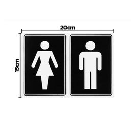 Placa de Sinalização Banheiro Masculino / Feminino - 2
