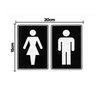 Placa de Sinalização Banheiro Masculino / Feminino - 2