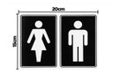 Ver imagem 2 de Placa de Sinalização Banheiro Masculino / Feminino