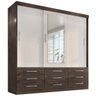 Guarda-Roupa Casal 3 Portas Correr 9 Gavetas com Espelho Capri - 5