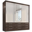 Ver imagem 5 de Guarda-Roupa Casal 3 Portas Correr 9 Gavetas com Espelho Capri