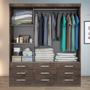 Ver imagem 2 de Guarda-Roupa Casal 3 Portas Correr 9 Gavetas com Espelho Capri