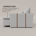 Ver imagem 4 de Sofá Cama Retrátil em Madeira Eucalipto e Linho 220cm Creta Cinza Claro
