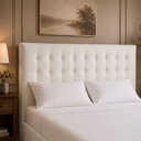 Ver imagem 1 de Cabeceira para Cama Box Casal 140cm Libia Facto Off White - Sallar Home