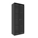 Ver imagem 2 de Cristaleira Vertical 2 Portas de Vidro 3 Prateleiras 160,5CMX60CM CR6004 Preto
