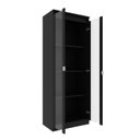 Ver imagem 6 de Cristaleira Vertical 2 Portas de Vidro 3 Prateleiras 160,5CMX60CM CR6004 Preto