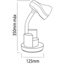Ver imagem 3 de Luminária de Mesa Estudo Escritório Home Office Articulável Porta Lápis Caneta Bivolt E27:Preta