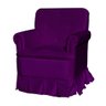 Poltrona Amamentação com Balanço + Puff Laura Veludo Roxo - 2