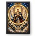 Ver imagem 1 de Quadro Coroa Luminosa da Quaresma de São Miguel 21x30cm Moldura Preta
