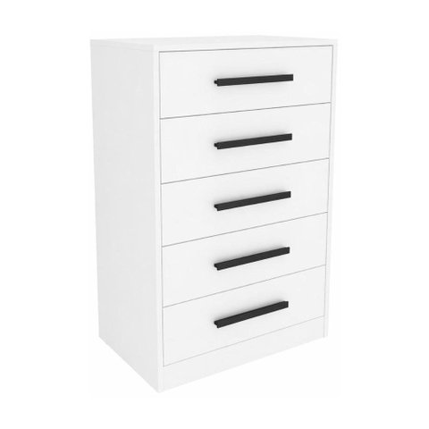 Cômoda com 5 Gavetas 60,4cm Multimóveis CR45364 Branco