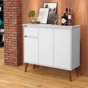 Ver imagem 2 de Aparador Buffet Veneza 3 Portas 1 Gaveta Pés Madeira Maciça 93cm Ej Móveis
