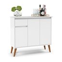 Ver imagem 1 de Aparador Buffet Veneza 3 Portas 1 Gaveta Pés Madeira Maciça 93cm Ej Móveis