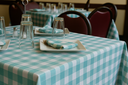 Ver imagem 6 de Toalha de Mesa Picnic 4 Lugares Algodão 1,40 x 1,40 m Azul Turquesa Santa Sofia