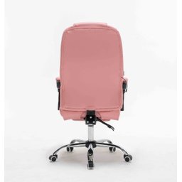 Cadeira Presidente Rosa com Massagem Couro Ecológico Home Office - 6