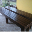 Ver imagem 1 de Banco em Madeira Maciça de Eucalipto Tam. 35 cm Largura por 45 cm Altura 1,10 Comprimento