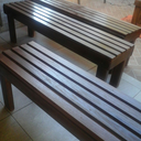 Ver imagem 3 de Banco em Madeira Maciça de Eucalipto Tam. 35 cm Largura por 45 cm Altura 1,10 Comprimento