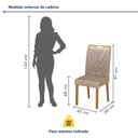 Ver imagem 3 de Kit de 6 Cadeiras para Sala de Jantar Pés em Madeira Maciça Lara Bege/Cinamomo/Linho