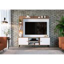 Ver imagem 2 de Rack com Painel para Tv Retrô 2040 até 50 Polegadas Quiditá Branco/montana