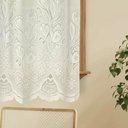 Ver imagem 4 de Cortina Renda Cozinha Tulipa Bege 2,00LARG X 1,30ALT