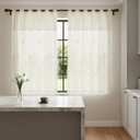 Ver imagem 1 de Cortina Renda Cozinha Tulipa Bege 2,00LARG X 1,30ALT