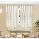 Ver imagem 2 de Cortina Renda Cozinha Tulipa Bege 2,00larg X 1,30alt