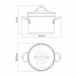 Jogo de Panelas Astro Silicone em Aço Inox 2 Peças Tramontina - 3