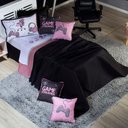 Ver imagem 2 de Kit Cobre Leito Colcha Solteiro Game Streamer Dupla Face com Almofadas Estampadas 05 Peças Cor Ros