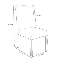 Cadeira de Jantar Emília Veludo Rose - 7