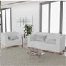 Kit Sofá 2 Lugares e Poltrona Europa Corano Branco - Amarena Móveis - 2