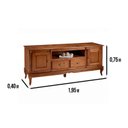 Ver imagem 2 de Rack para TV até 75 Polegadas 195cm 2 Portas 2 Gavetas Prateleira Interna Pés Luis Xv Hanover