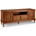 Ver imagem 1 de Rack Hanover 2 Portas 2 Gavetas + Nicho Pés Luis Xv 75 X 195 X 40 Cm (a X L X P) - Cor Imbuia Glazer