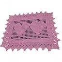 Ver imagem 1 de Tapete Rosa de Crochê em Ponto Pipoca Artesanal