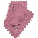Ver imagem 2 de Tapete Rosa de Crochê em Ponto Pipoca Artesanal