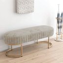 Ver imagem 3 de Banco Recamier Bella com Pés de Aço Bege Bege
