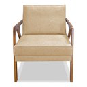Ver imagem 4 de Kit 2 Poltronas Decorativa Luiza Linho Base em Madeira Castanho - Pallazio - Dourado