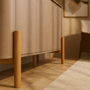 Ver imagem 2 de Aparador Buffet Olívia Pés Madeira Maciça Design Orgânico P/ Hall de Entrada Cantinho do Café:fendi