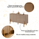 Ver imagem 6 de Aparador Buffet Olívia Pés Madeira Maciça Design Orgânico P/ Hall de Entrada Cantinho do Café:fendi