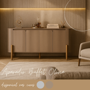 Ver imagem 5 de Aparador Buffet Olívia Pés Madeira Maciça Design Orgânico P/ Hall de Entrada Cantinho do Café:fendi
