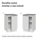 Ver imagem 4 de Balcão de Cozinha 50cm 1 Porta (com Tampo) Branco Veludo Lux Madesa